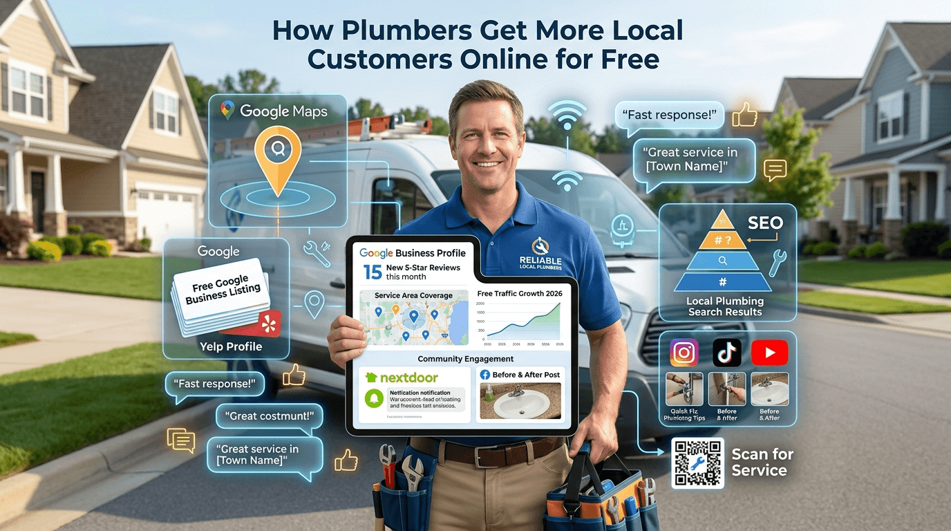 How Plumbers Get More Local Customers Online for Free in 2026