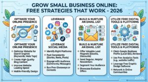 how to grow small business online free strategies 2026