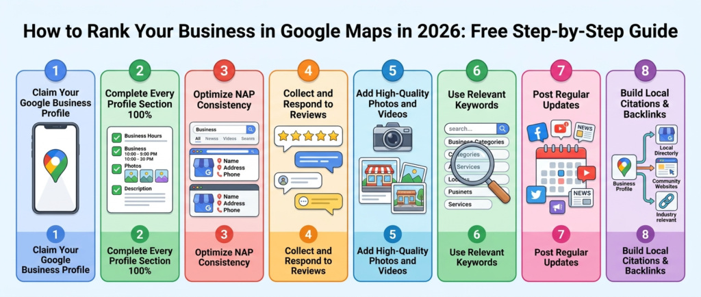 How to Rank Your Business in Google Maps in 2026 (Free Step-by-Step Guide)