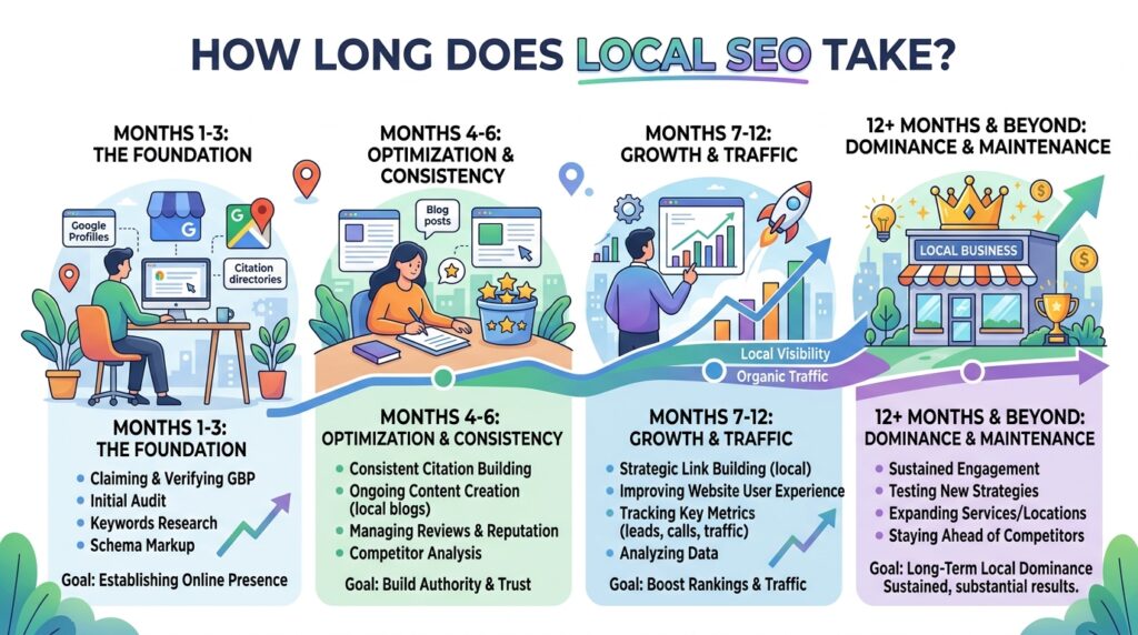 how long does local seo take small business