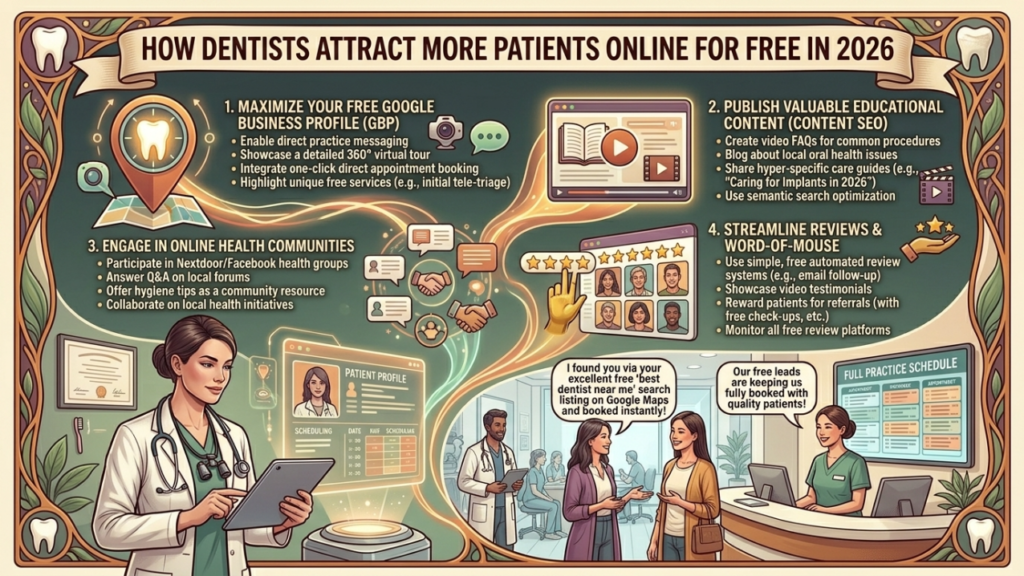 How Dentists Attract More Patients Online for Free in 2026