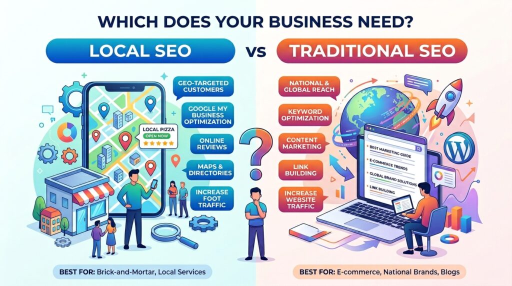 local seo vs traditional seo comparison