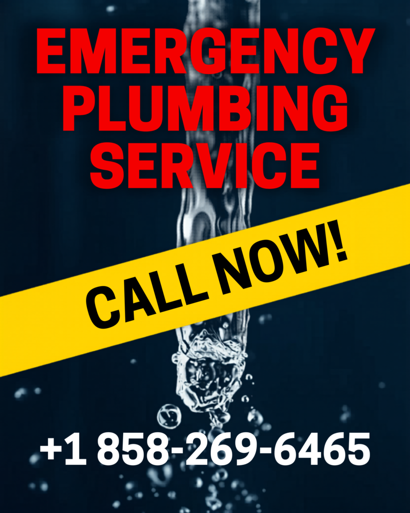 Emergency-Plumbing-Service-Poster-with-Leaking-Pipe