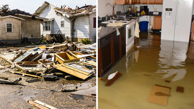 collage-of-storm-damaged-property-and-flooded-room