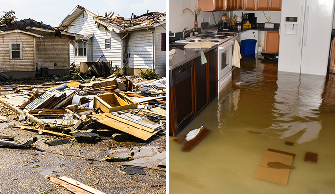 collage-of-storm-damaged-property-and-flooded-room